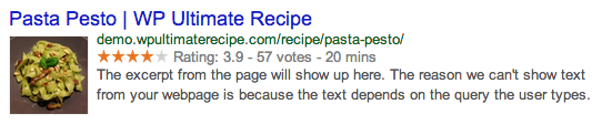 Google Recipe Search